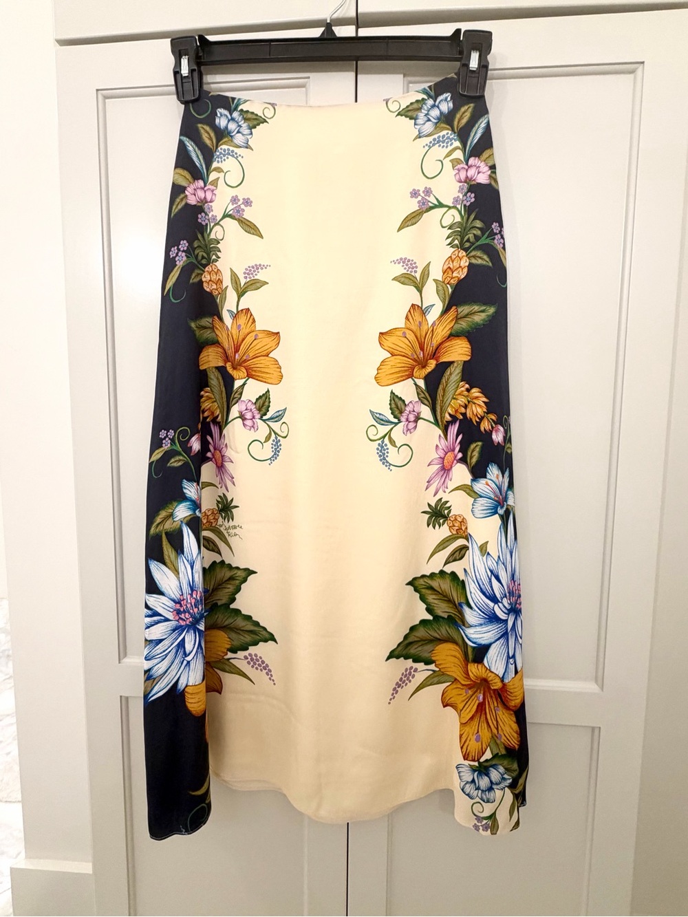 Farm Rio for Anthropologie Floral slip Midi Maxi Skirt in Fruit Delicacy Sz XS